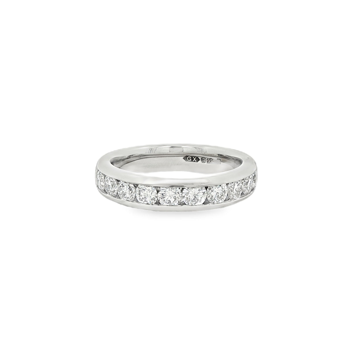Diamond Round Brilliant 1.00ct, Platinum Channel Set Ring