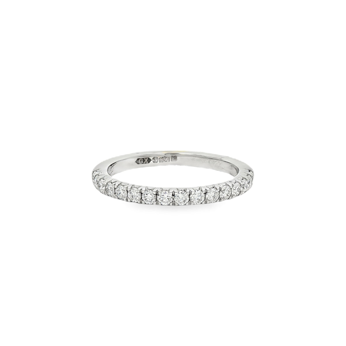 Diamond Round Brilliant 0.33ct, Platinum Pave Set Ring