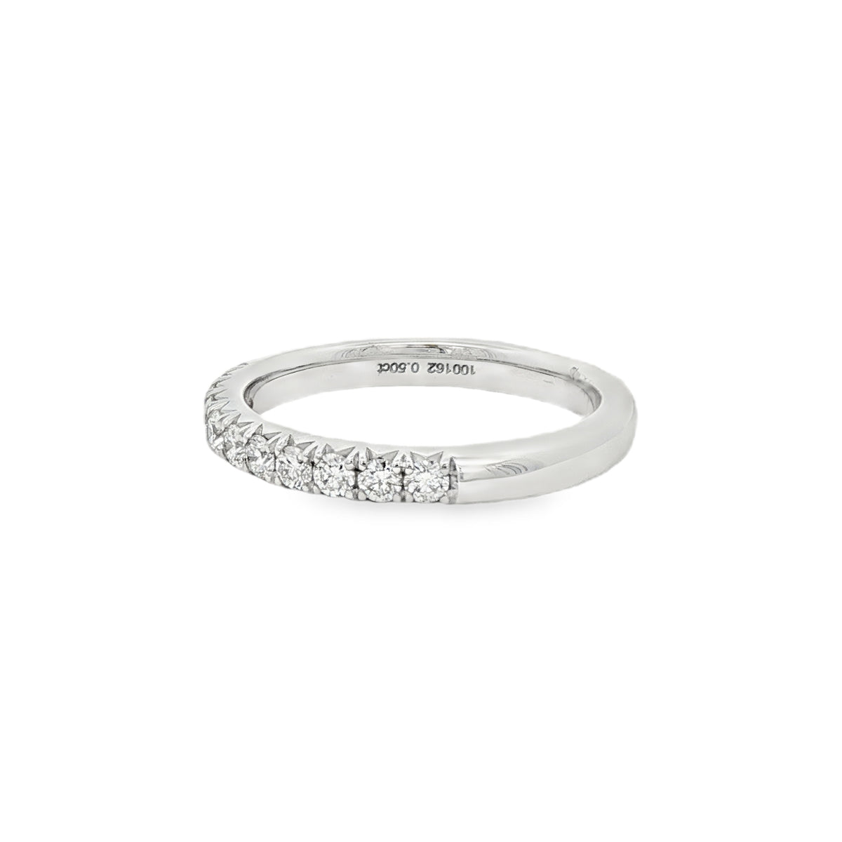 Diamond Round Brilliant 0.50ct, Platinum Pave Set Ring