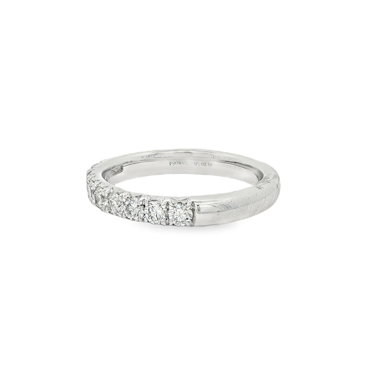 Diamond Round Brilliant 0.75ct, Platinum Pave Set Ring