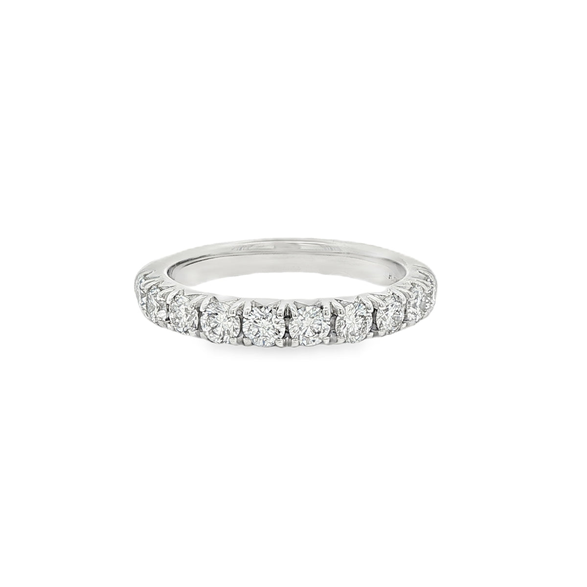 Diamond Round Brilliant 1.00ct, Platinum Pave Set Ring
