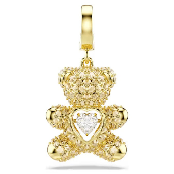 Swarovski Idyllia charm, Mixed cuts, Teddy, 18k gold finish