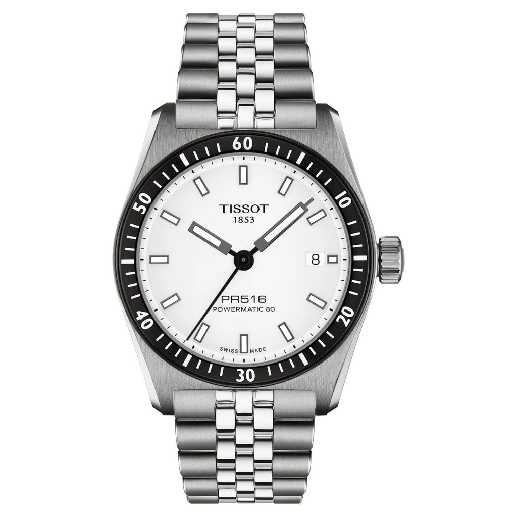 Tissot PR516 Powermatic 80 White 38mm Watch T1494071103100