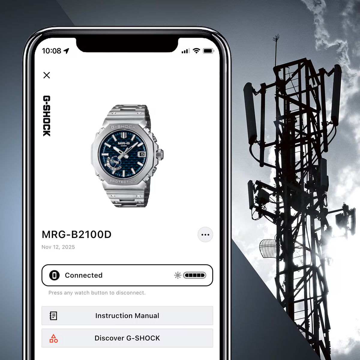 G-SHOCK MR-G B2100 Series Blue Dial Watch MRG-B2100D-2ADR