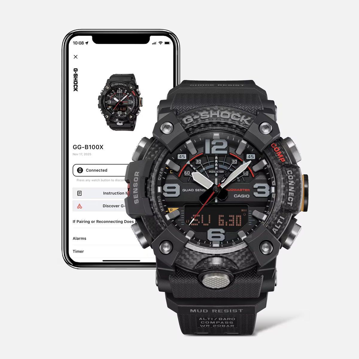 G-SHOCK Master of G Mudmaster Carbon Core Guard GG-B100X-1AER