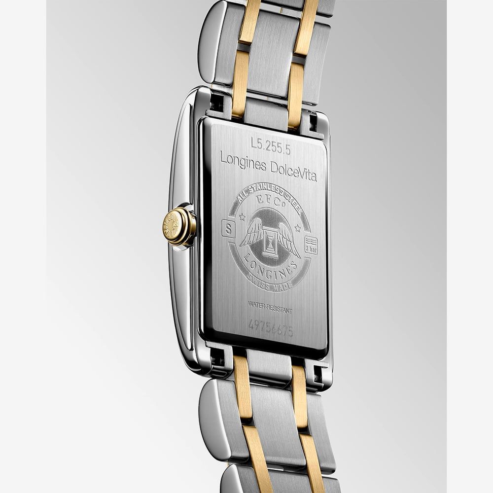Longines DolceVita Steel & Yellow 32mm Watch L5.255.5.70.7