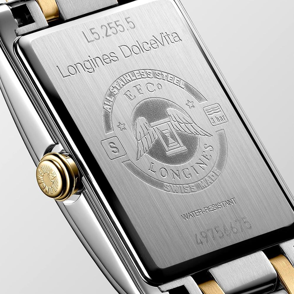 Longines DolceVita Steel & Yellow 32mm Watch L5.255.5.70.7