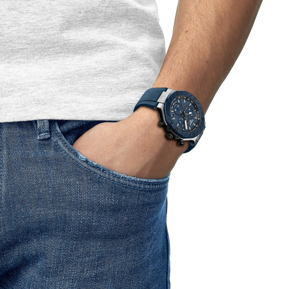 Tissot T-Race Chronograph, 45mm Blue Watch T1414172704100