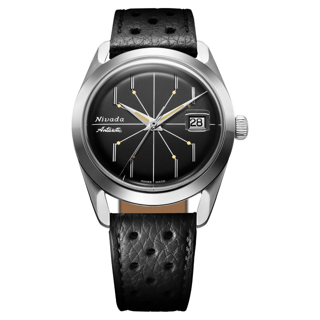 Nivada Grenchen Antarctic Spider Black Racing Strap 38mm 32072A10