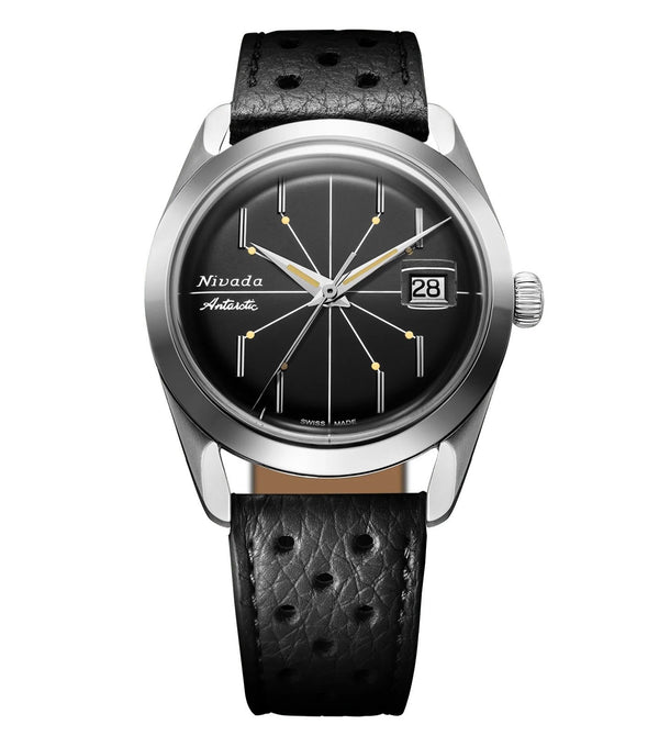 Nivada Grenchen Antarctic Spider Black Racing Strap 38mm 32072A10