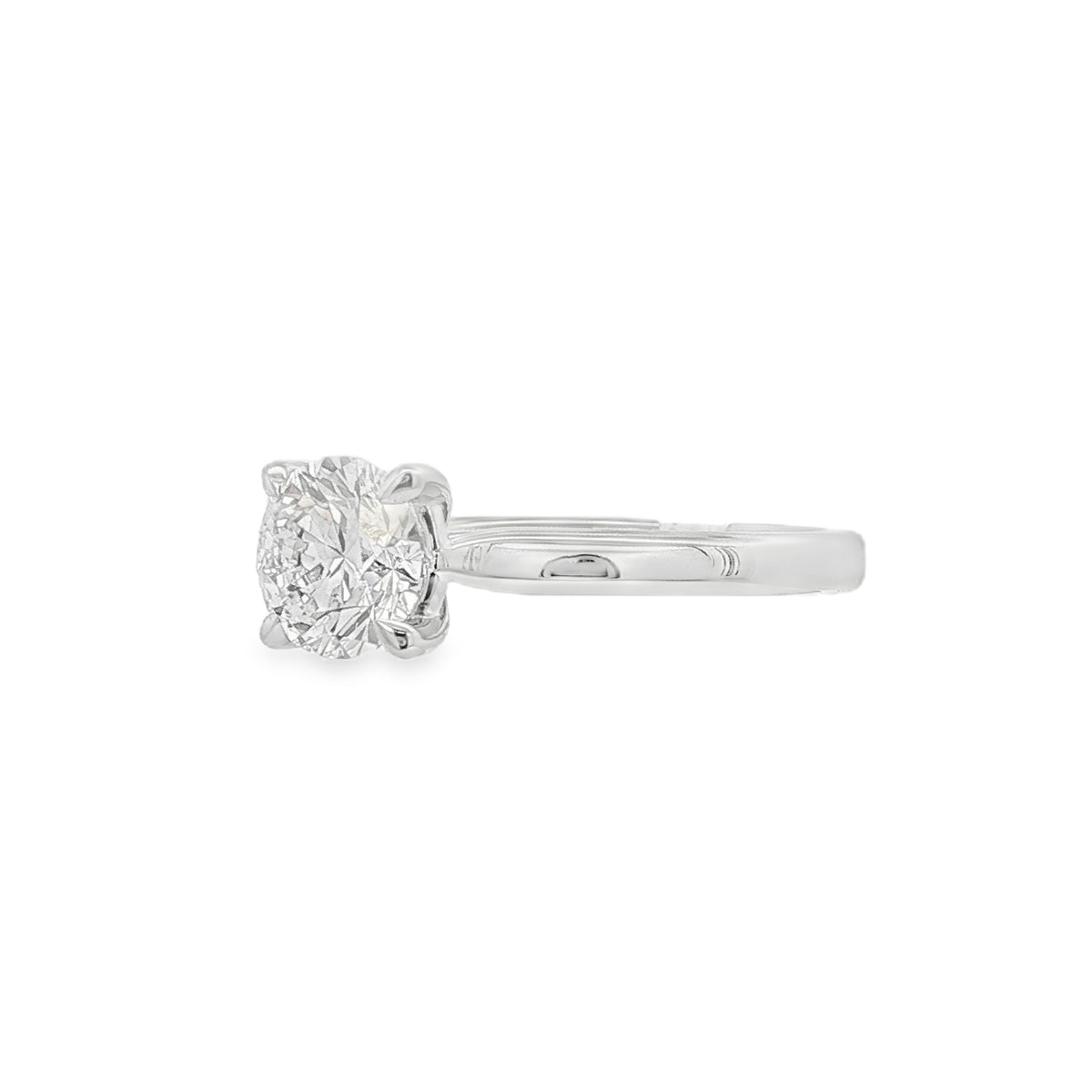 Round Brilliant 1.01ct Diamond, Platinum Ring