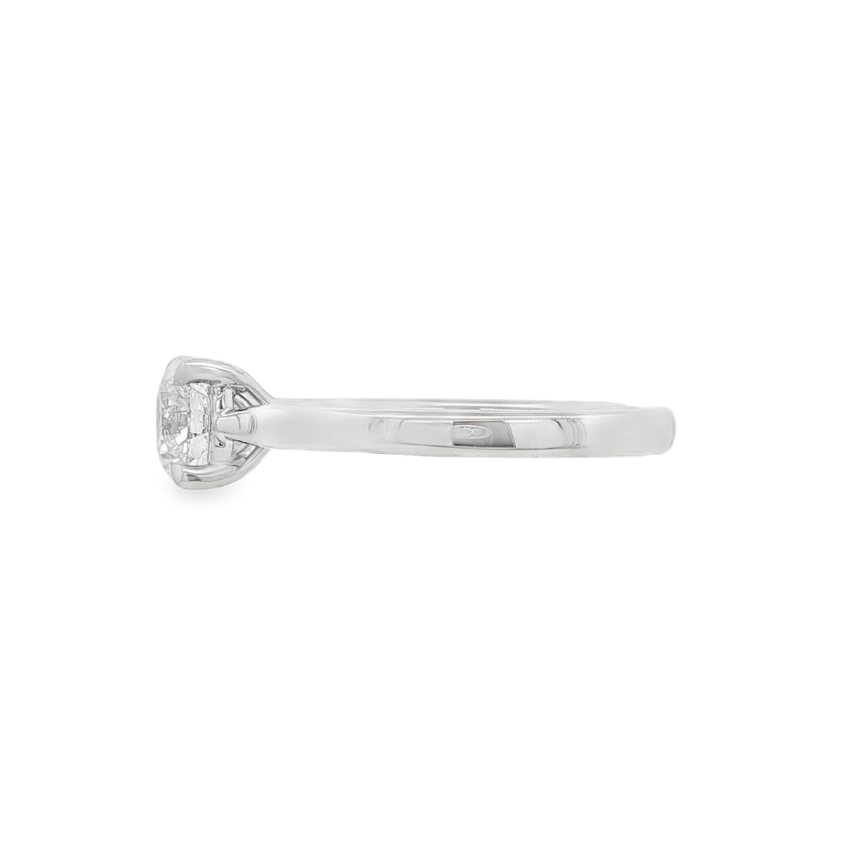 Round Brilliant 1.01ct Diamond, Platinum Ring
