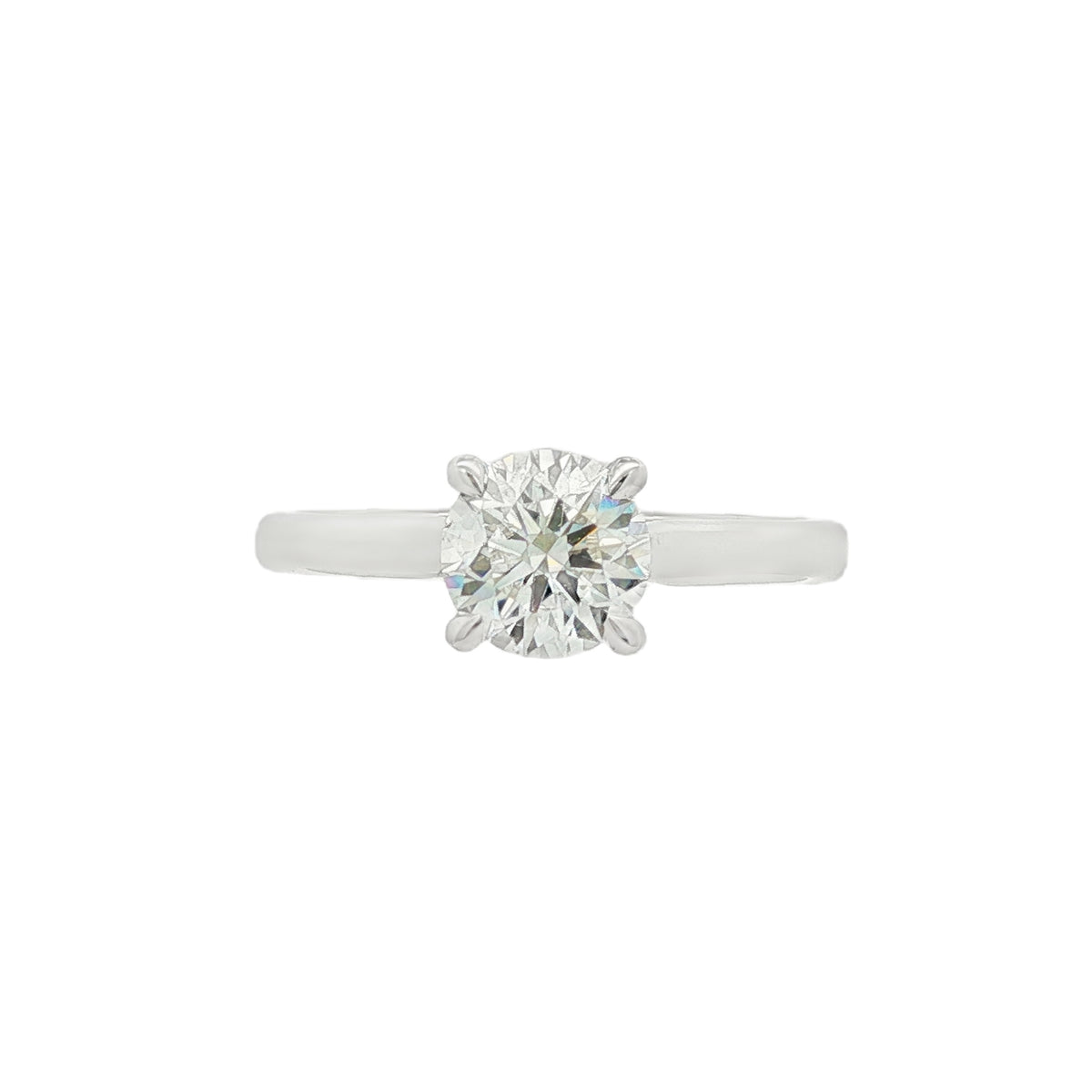 Round Brilliant 1.01ct Diamond, Platinum Ring