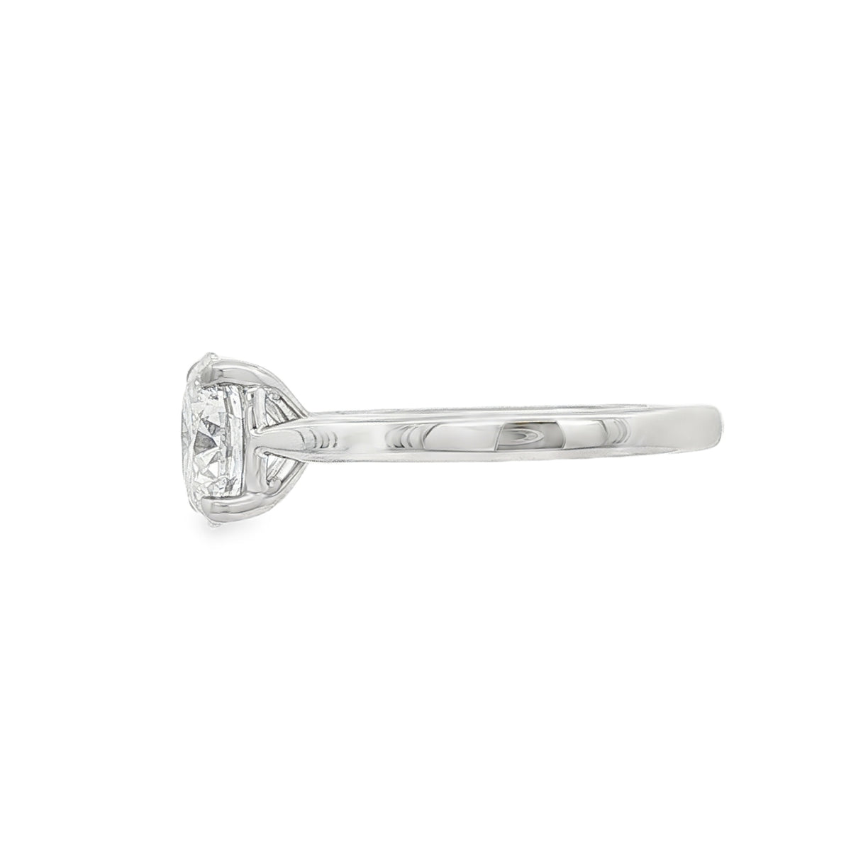 Round Brilliant Cut 2.01ct Lab Grown Diamond, Platinum Ring