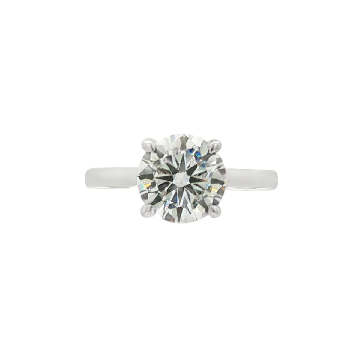 Round Brilliant Cut 2.01ct Lab Grown Diamond, Platinum Ring