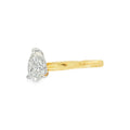 Pear Cut 0.90ct Diamond, 18ct Yellow Gold Ring