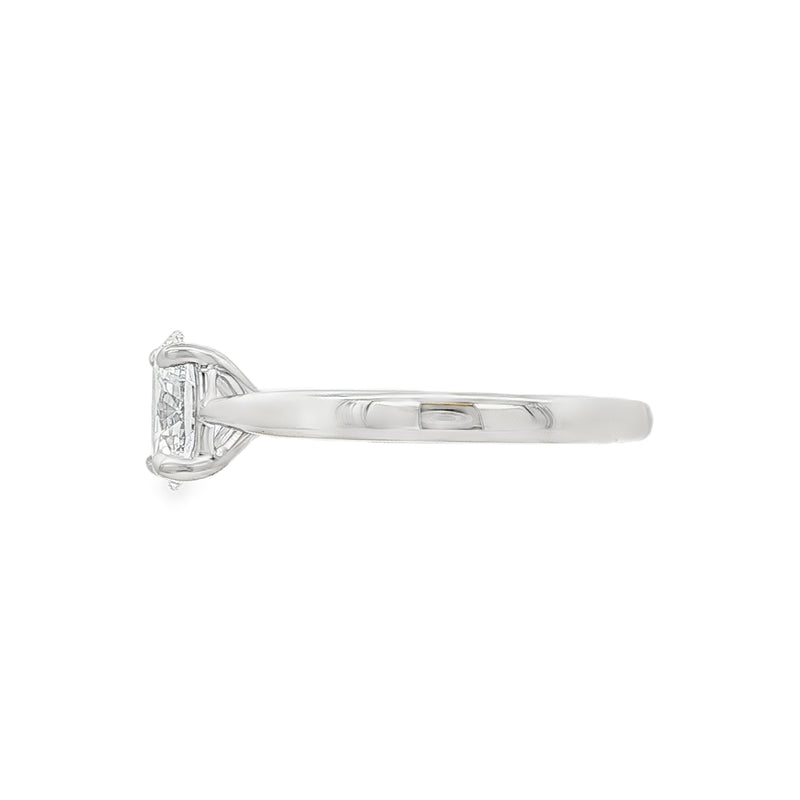 Oval Cut 1.01ct Diamond, Platinum Ring