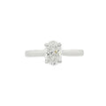 Oval Cut 1.01ct Diamond, Platinum Ring