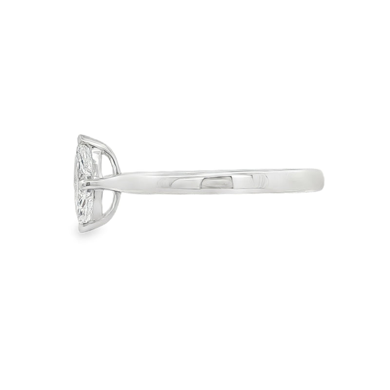 Marquise Cut 0.51ct Diamond, Platinum Ring