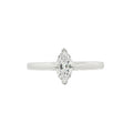 Marquise Cut 0.51ct Diamond, Platinum Ring