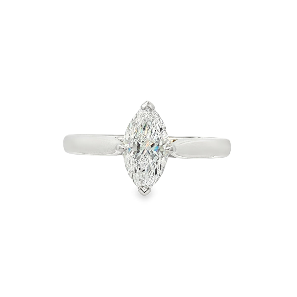 Marquise Cut 1.00ct Diamond, Platinum Ring