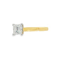 Princess Cut 1.01ct Diamond, 18ct Yellow Gold Ring
