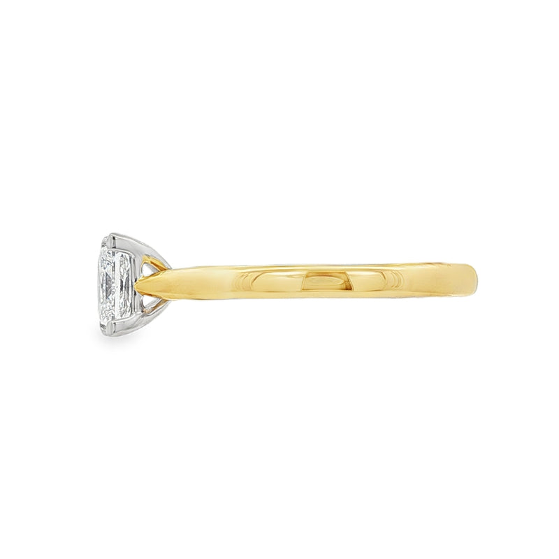 Princess Cut 1.01ct Diamond, 18ct Yellow Gold Ring