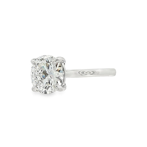 Round Brilliant Cut 3.00ct Lab Grown Diamond, Platinum Ring