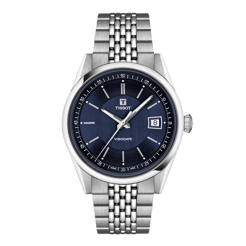 Tissot Visodate Blue Automatic 39mm Watch T1574071104100