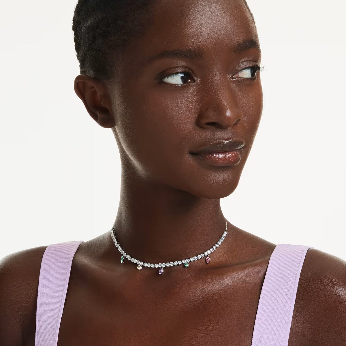 Swarovski Ariana Grande x Mixed cuts, Multicoloured, Rhodium plated Necklace
