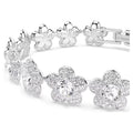 Swarovski Ariana Grande x Round cut, Flower, White, Rhodium plated bracelet