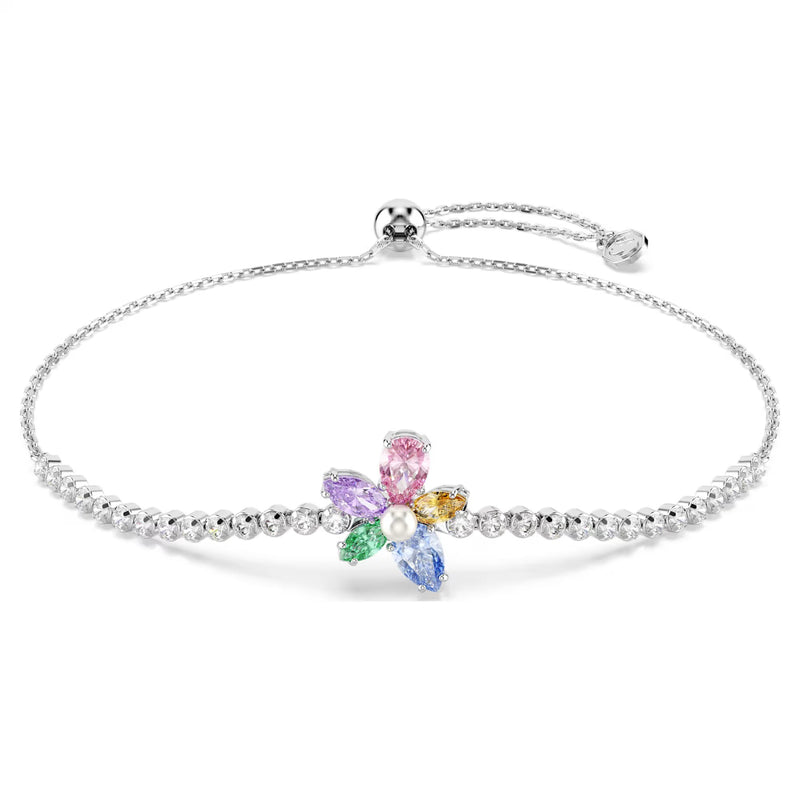 Swarovski Ariana Grande x Mixed cuts, Flower, Multicoloured, Rhodium plated bracelet