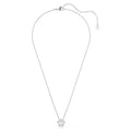 Swarovski Ariana Grande x Crystal pearl, Round cut, Flower, White, Rhodium plated pendant