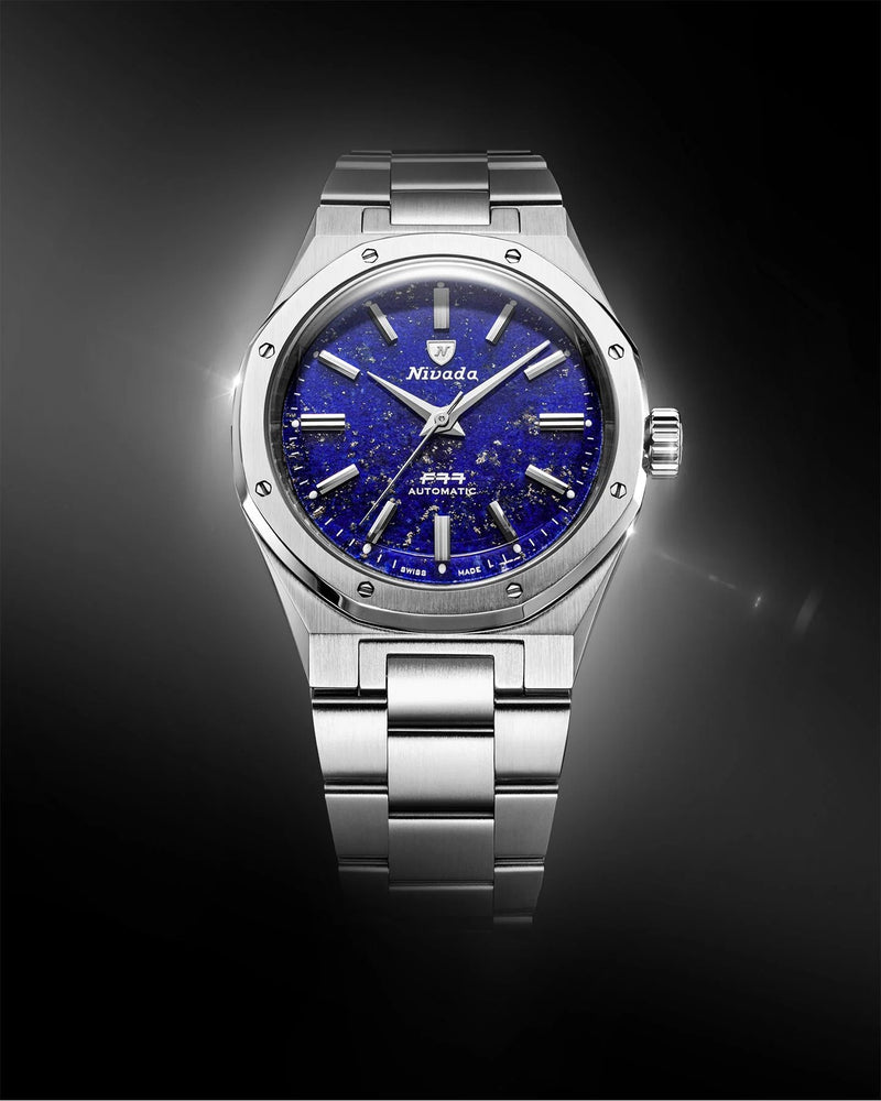Nivada Grenchen F77 Lapis Lazuli MK2 38mm Watch 68048A77