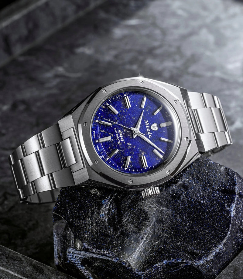 Nivada Grenchen F77 Lapis Lazuli MK2 38mm Watch 68048A77
