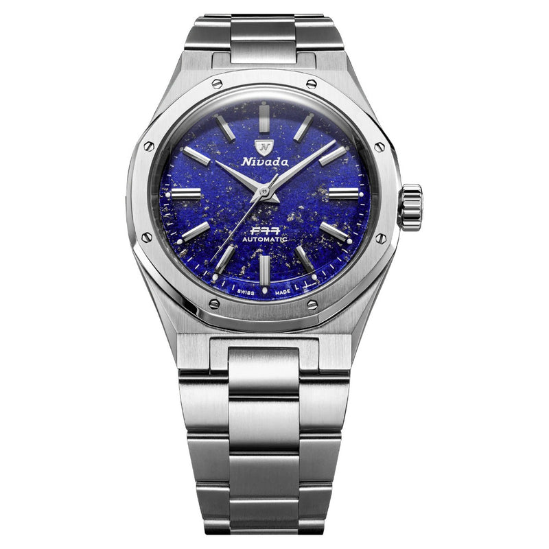 Nivada Grenchen F77 Lapis Lazuli MK2 38mm Watch 68048A77