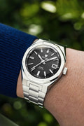 Nivada Grenchen F77 Black MK2 Date Beige Lume 38mm Watch 69010A77