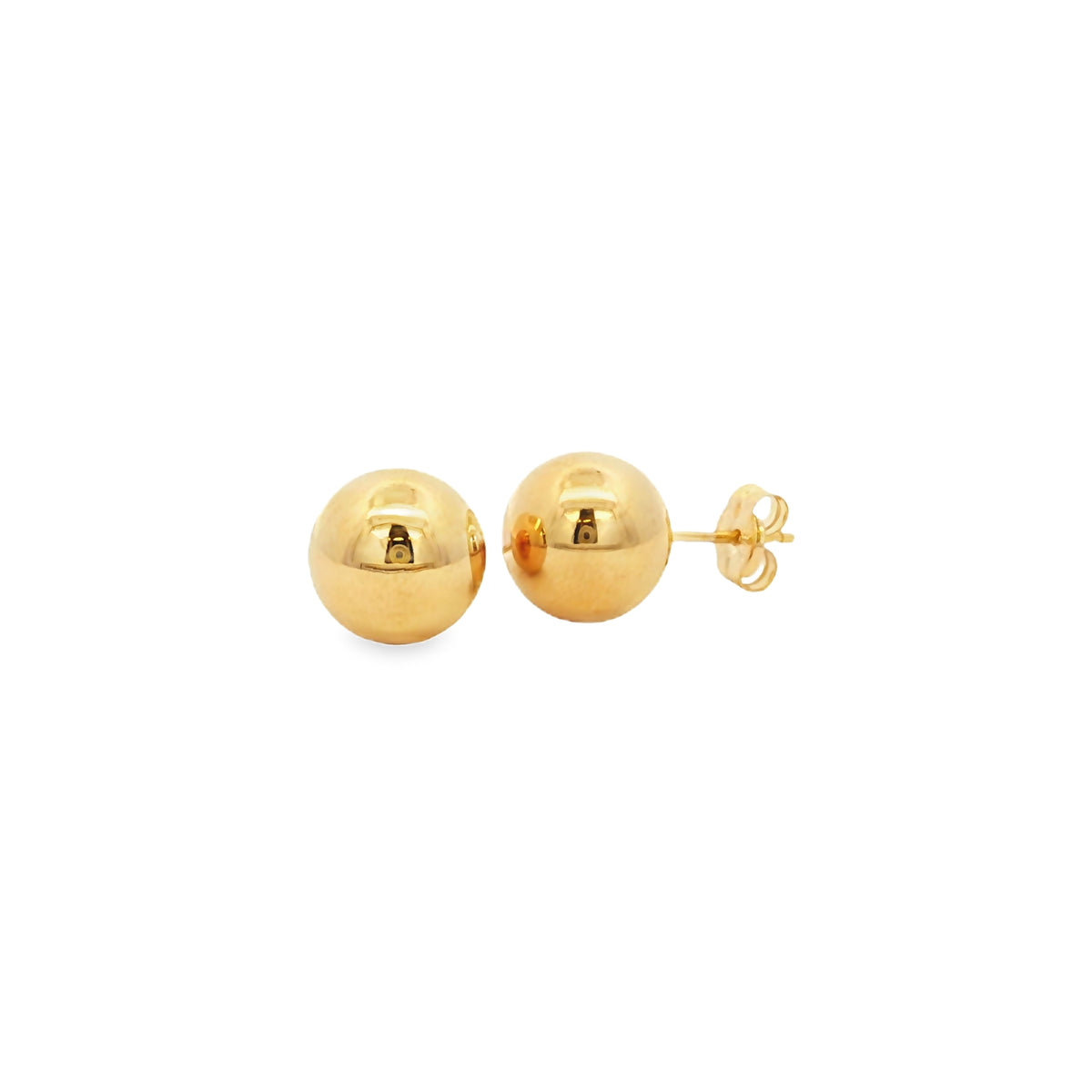 8mm Polished Ball, 9ct Yellow Gold Stud Earrings