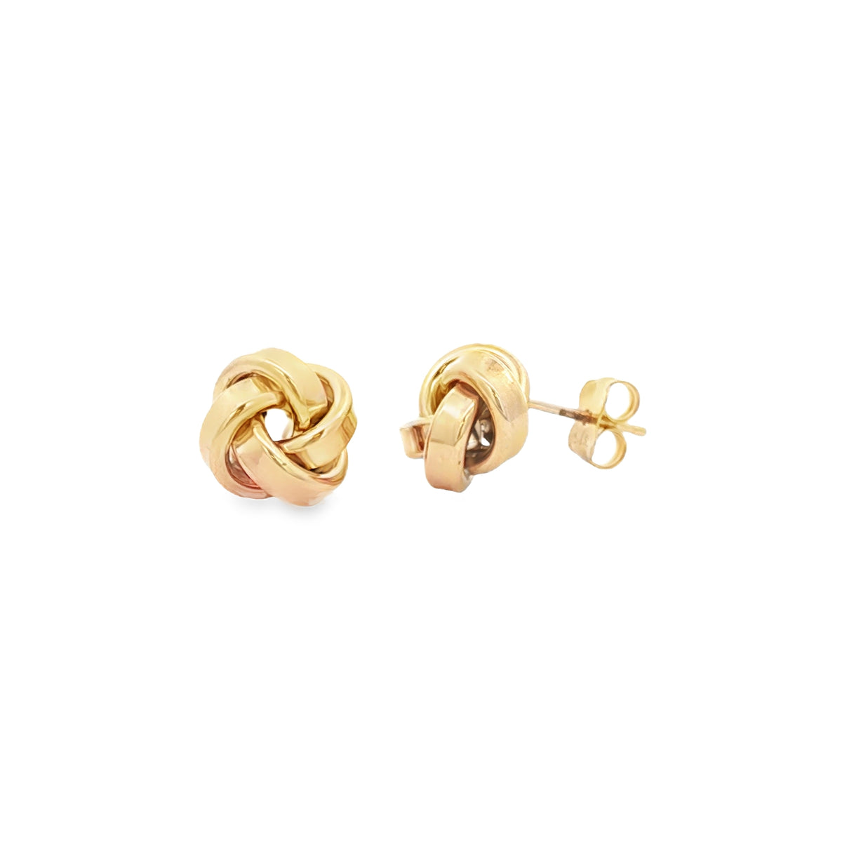 Four Strand 9.5mm, 9ct Yellow Gold Knot Earrings