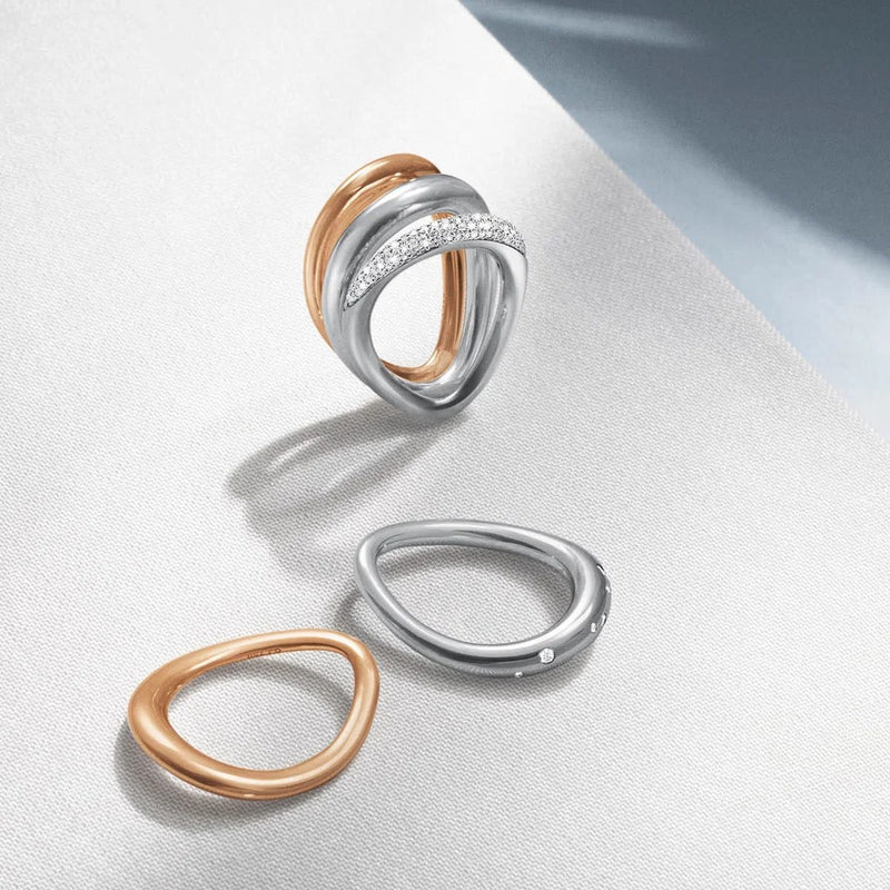 Georg Jensen Offspring Ring, Sterling Silver & Diamond