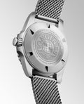 Longines HydroConquest Blue & Black 39mm Steel Mesh Bracelet Watch L3.779.4.90.6