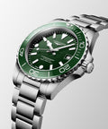 Longines HydroConquest Green 39mm Steel Bracelet Watch L3.779.4.06.6