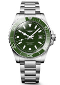 Longines HydroConquest Green 42mm Steel Bracelet Watch L3.788.4.06.6