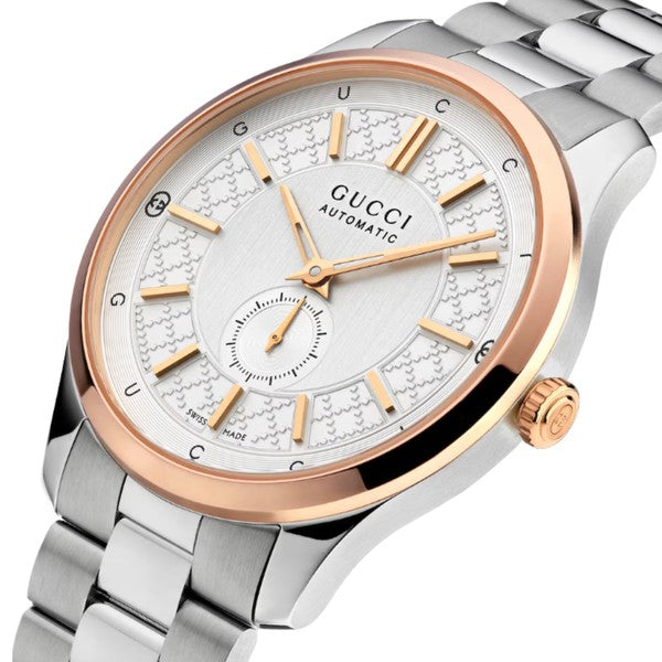 GUCCI G-Timeless Diamantissima Pattern Silver Dial 40mm Watch YA1263004
