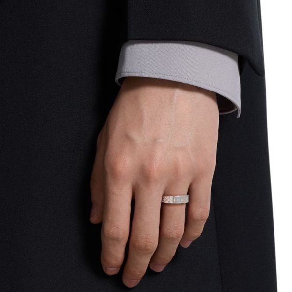 Gucci Diamante 6mm Silver Ring