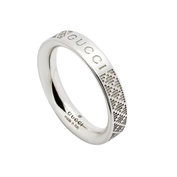Gucci Diamante 4mm Silver Ring