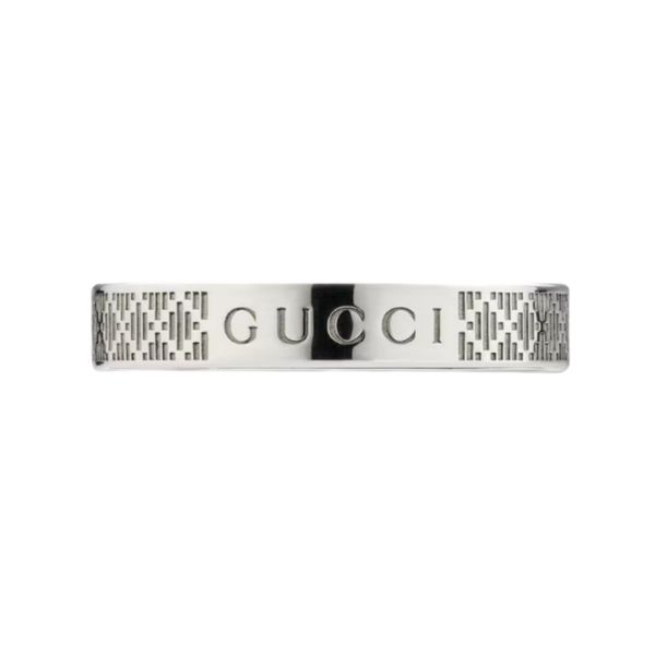 Gucci Diamante 4mm Silver Ring