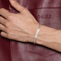 Gucci Diamante Tag Silver Bracelet