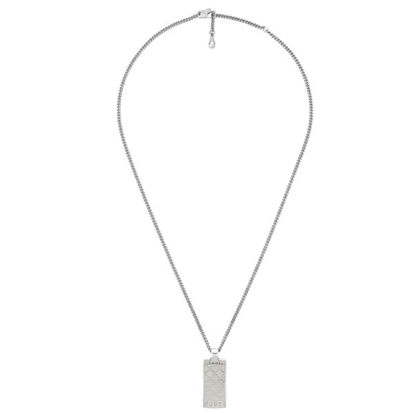 Gucci Diamante Tag Silver Pendant