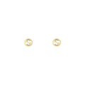 Gucci Interlocking 18ct Yellow Gold Stud Earrings